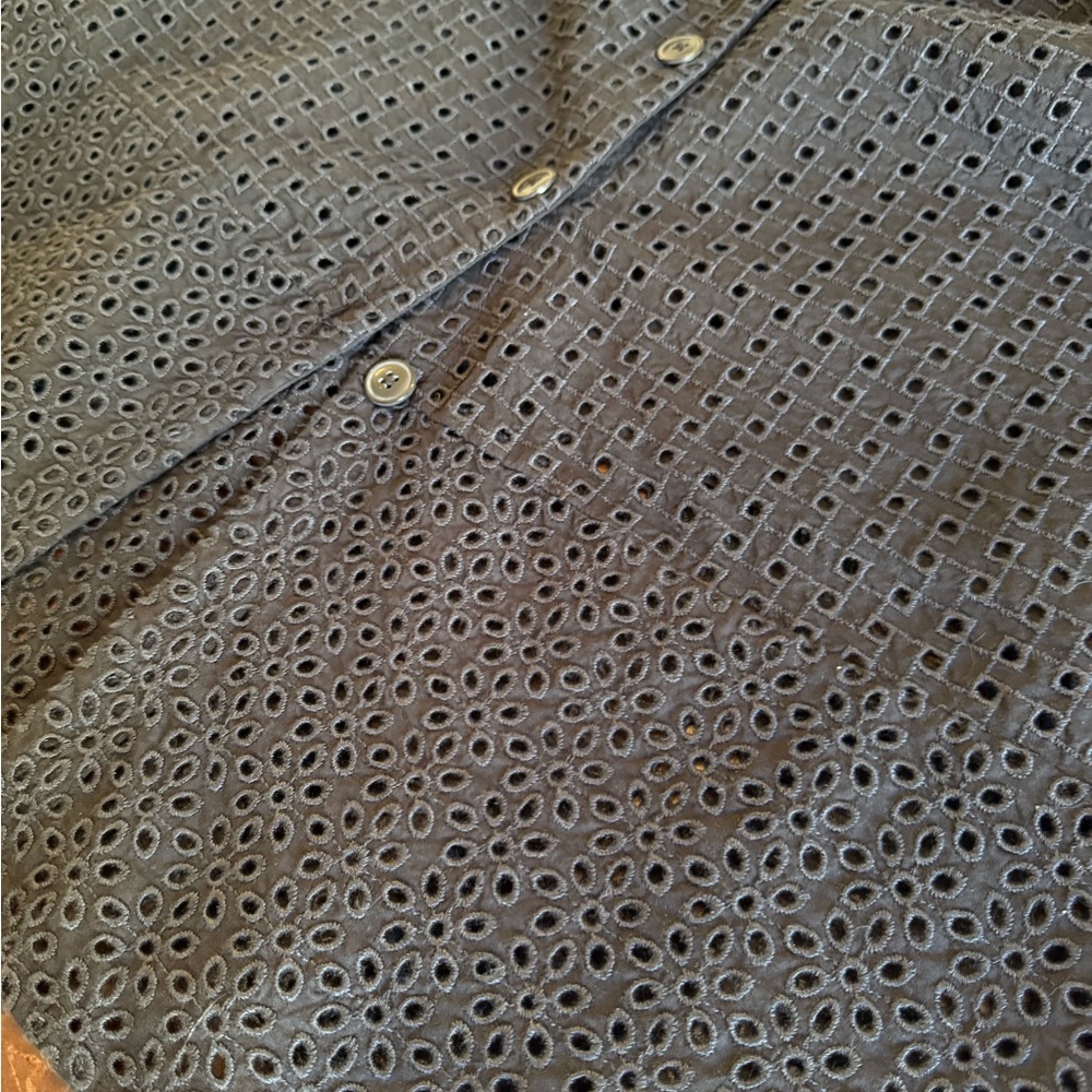 J. Crew Black Eyelet Sleeveless Midi Dress Adjustable Straps 8 - Picture 6 of 11